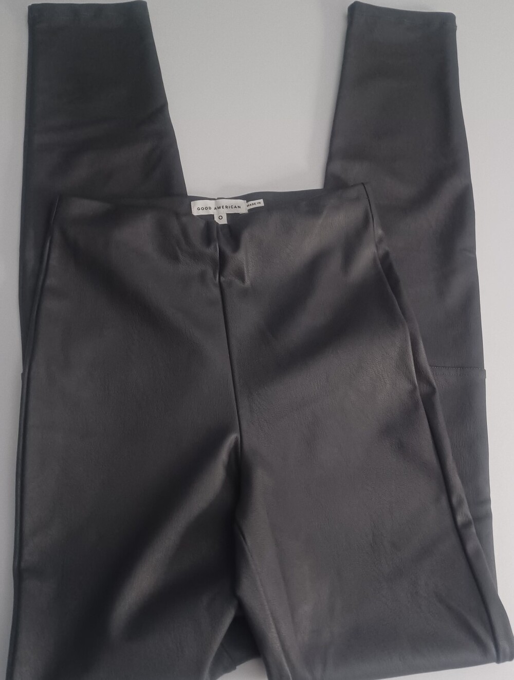 Good American Faux Leather Leggings Sz 0 Gray